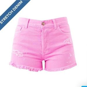 Chubbies Bright Pink Cut Off Denim Shorts